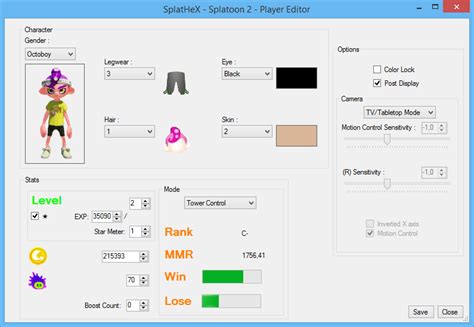 SplatHeX - A Splatoon Save Editor - GitHub Pages