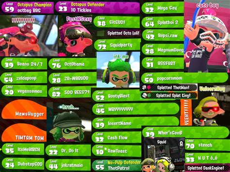 Splatoon Names - Tumblr