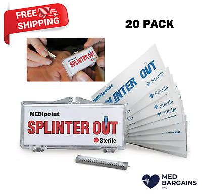 Splinter Out Splinter Remover, 20 Count Lot of 5: NWOT - Sterile ...