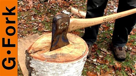 Split Wood with an Axe - GardenFork - YouTube