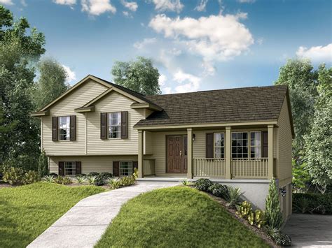 This elegant modern farmhouse plan offers an attractive board and batten exterior, with a shed dormer over the entry porch, ornamented by exposed rafter tails. The split floor plan provides a home office just off the foyer, and a great room with 12' ceilings that opens to the kitchen. 