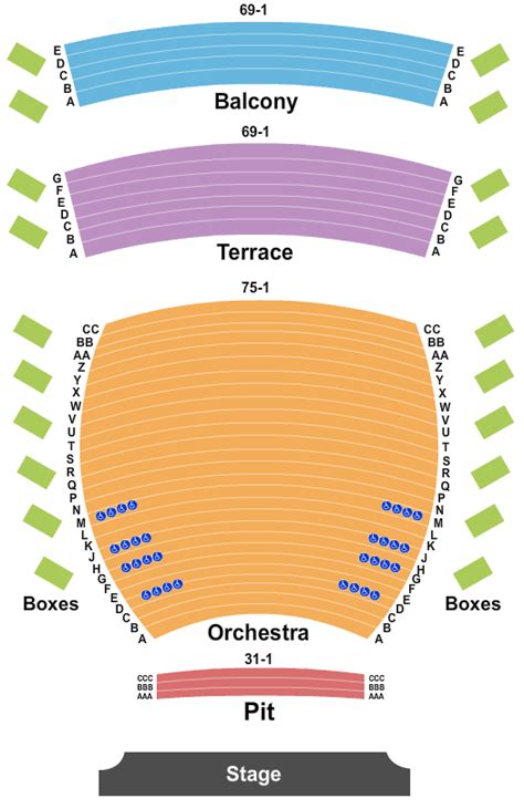 Spokane First Interstate Center for the Arts Seating Chart