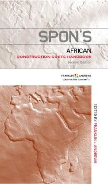 Spon s african construction cost handbook second edition spon s. - Owners manual for new idea 5407 mower.