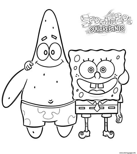 SpongeBob And Patrick Star Coloring Page - Coloring …