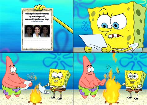 SpongeBob Burning Paper Know Your Meme