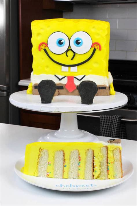 SpongeBob Cake: Detailed Recipe & Tutorial - Chelsweets