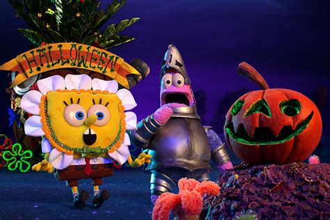 Spongebob halloween episode. List of episodes "Scaredy Pants" is a SpongeBob SquarePants episode from season 1. In this episode, SpongeBob becomes a ghost for Halloween. French Narrator Pirate skeleton (debut) Spider (debut) Incidentals Trick-or-treat inc (debut) Mom inc (debut) Dad inc (debut) Homeowner inc (debut... 