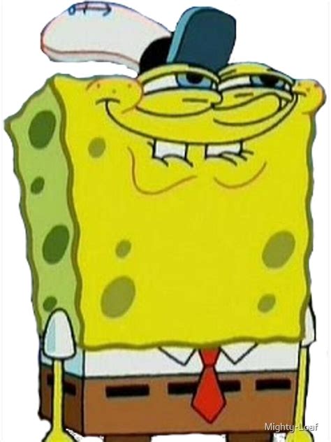 Spongebob with a smug look on his face in high definiti