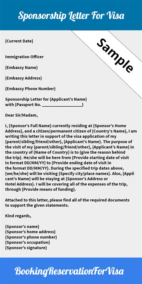 Sponsorship letter for schengen visa.  Includes sample templates, form...