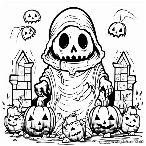 Spooky Halloween Printable Coloring Pages