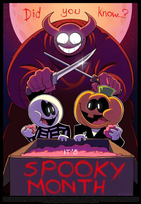 Spooky month ao3. Spooky Month The Stars OC. This year skid and pump were celebrating spooky month, like any other year. But then a small infection is taking over their town, but they still really don't care. But Alexa is trying her best to survive the virus, until she bumps into both of the kids. 