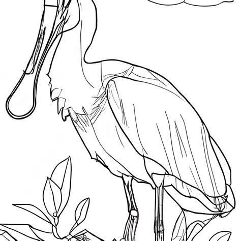 Spoonbill Coloring Page