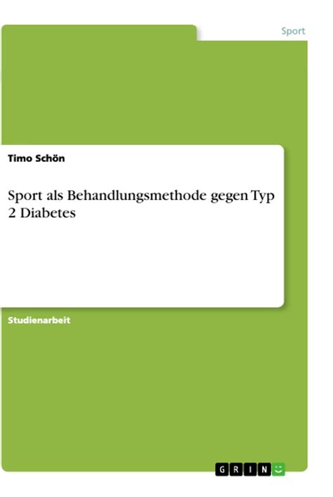 Sport als Behandlungsmethode gegen Typ 2 Diabetes - GRIN