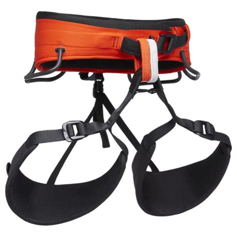 Sport climbing harness.  Featuring adjustable leg loops, padding where you ...