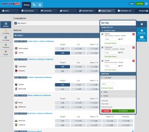 Sportingbet Australia odds