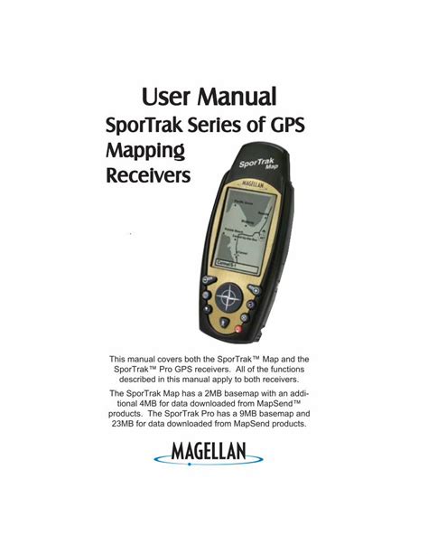 Sportrak series of gps mapping receivers user manual. - The guardian guide to working abroad.