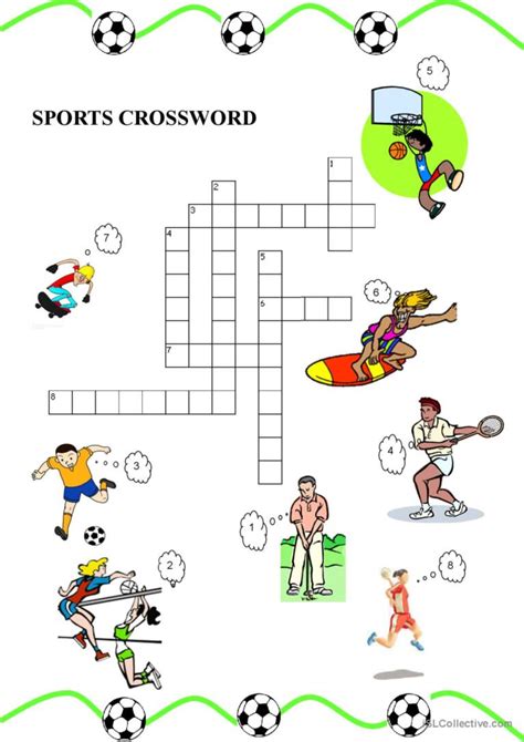 Sports Crosswords ESL Games EnglishClub