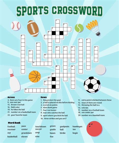 Sports Crosswords Printable