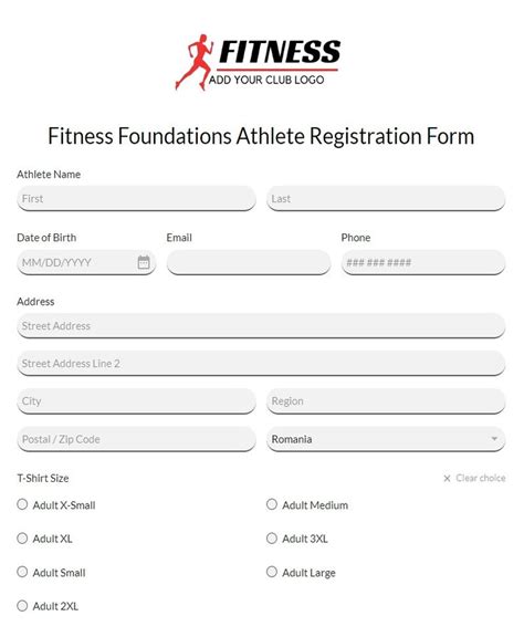Sports Registration Form Template 123FormBuilder