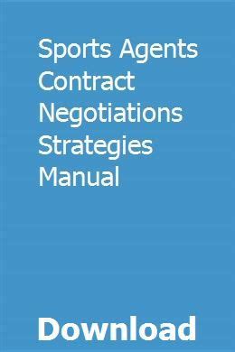 Sports agents contract negotiations strategies manual. - Harman kardon avr132 receiver owners manual.