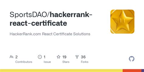 SportsDAO/hackerrank-react-certificate - Github