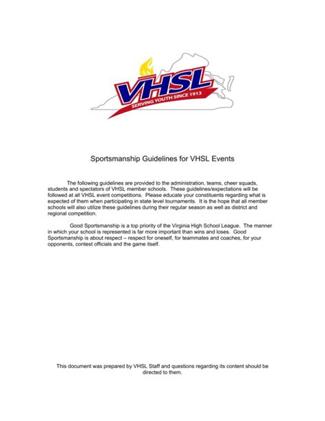 Sportsmanship guidelines for vhsl events virginia high. - Seventeen ultimate guide to beauty epub.