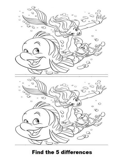 Spot The Difference Coloring Pages