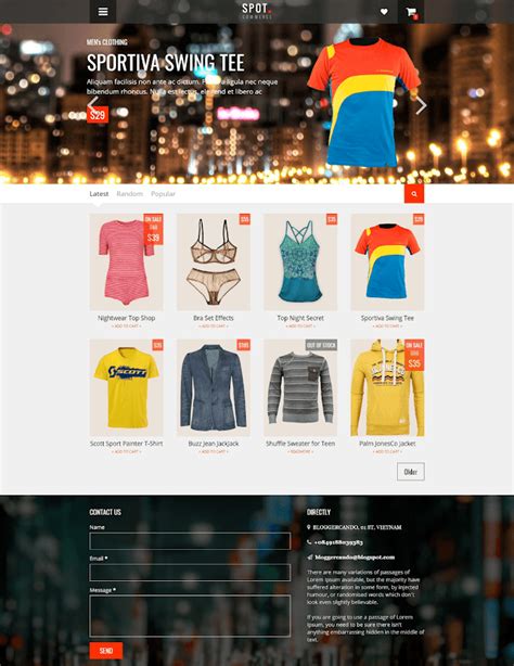 Spotcommerce Blogger Template Blogger Templates 2021
