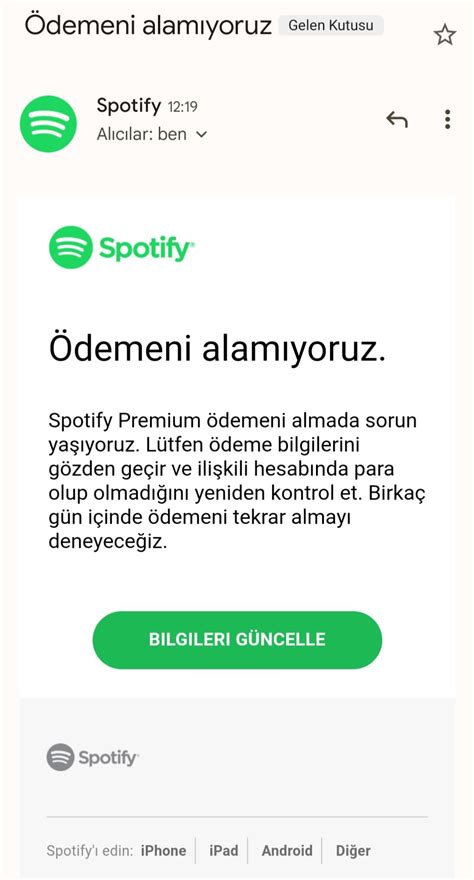 Spotify ödeme
