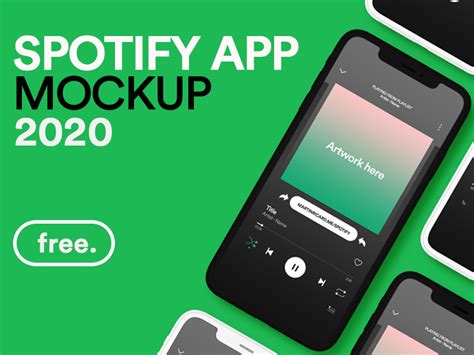 Spotify App UI Mockup Free PSD Template PSD Repo