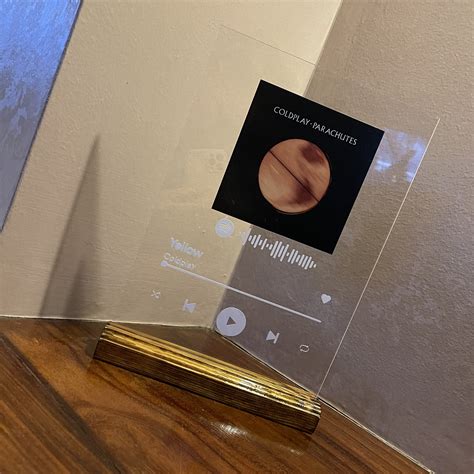 Spotify Song Plaque with instructions Song Code File Glass Etsy en