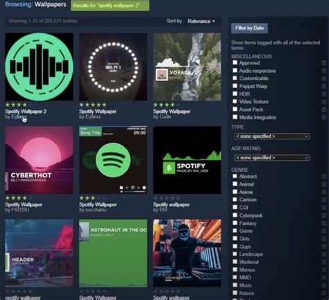 As we all know, rainmeter doesn't really fully work with spotify desktop. I've just discovered that wallpaper engine supports it completely! Check…. 