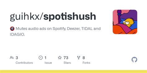 Spotishush. Mutes audio ads on Spotify, Deezer, TI