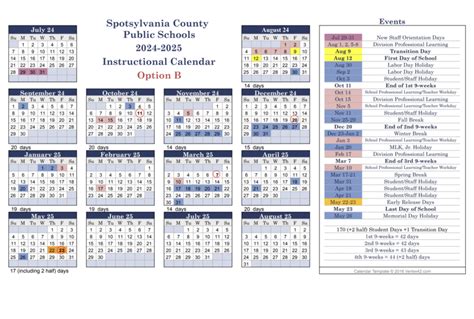 Spotsylvania County Public Schools Calendar