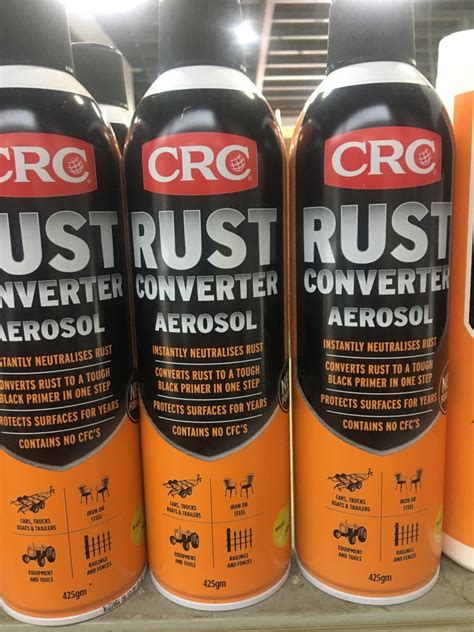 Rust Converter Application. Spray KBS Rust Converter with steady even