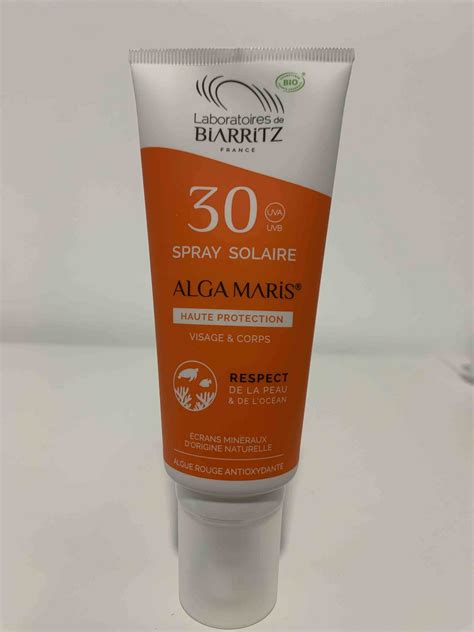 Spray solaire minéral SPF30 Alga Maris - Blissim