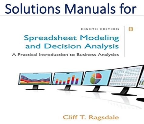 Spreadsheet modeling decision analysis 5e solution manual. - Gerechtigkeit im konfliktmanagement und in der mediation.