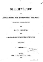 Sprichwörter der germanischen und romanischen sprachen vergleichend. - The complete idiots guide to weather 2nd edition.