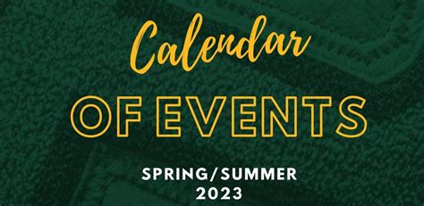 Spring/Summer Calendar of Events