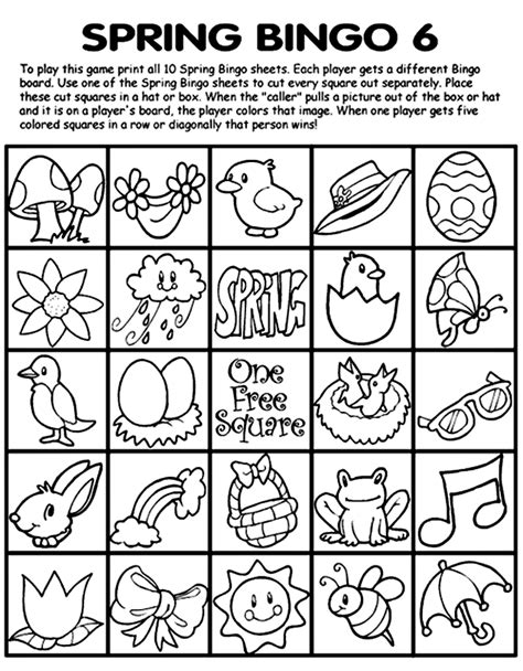 Spring Bingo Spring Pinterest Bingo, Coloring and Coloring pages