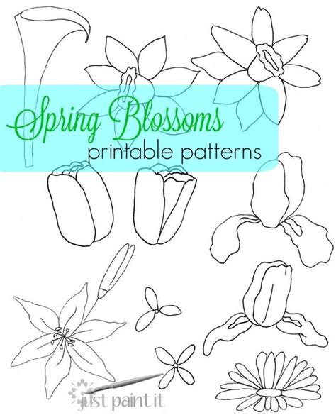 Spring Blossoms Printable Patterns Printable patterns, Paper flower template, Spring blossom