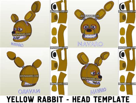 Spring Bonnie Mask Template
