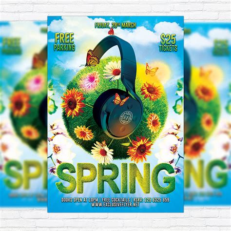 Spring Break Party Premium PSD Flyer Template ExclsiveFlyer Free