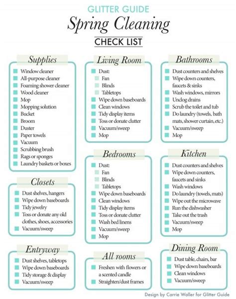 Spring Cleaning Checklist 10 Spring Cleaning Checklists Printable parade