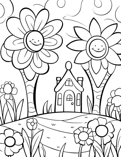 Spring Coloring Sheets For Kids Coloring Home
