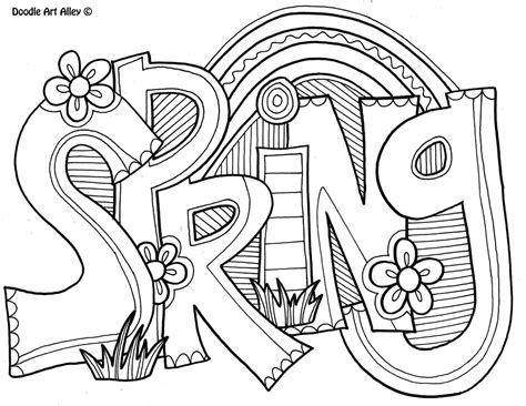 Spring Coloring pages DOODLE ART ALLEY