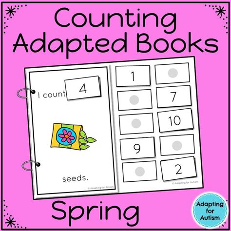 Spring Counting Adapted Books Special Education and Autism Resource