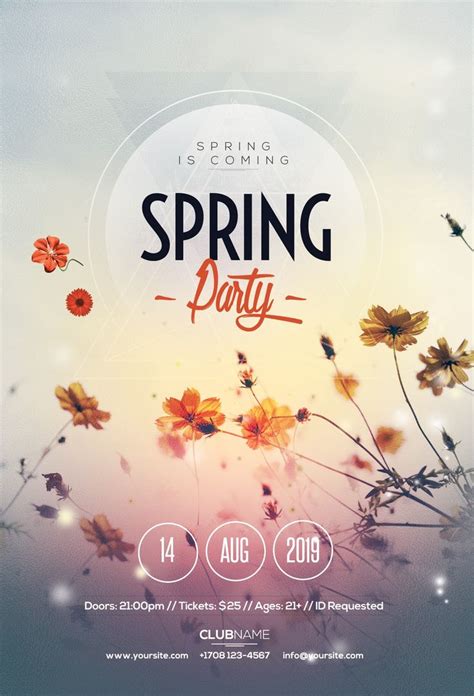 Spring Day Free PSD Flyer Template StockPSD