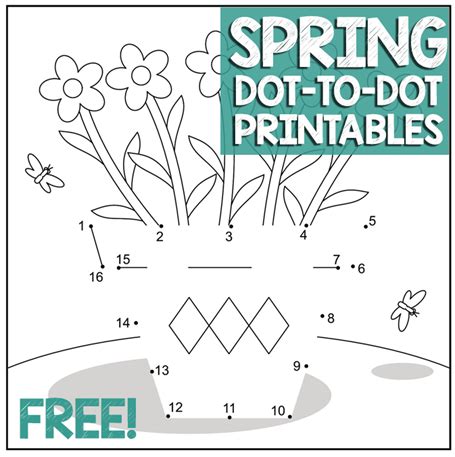 Spring Dot To Dot Worksheets 99Worksheets
