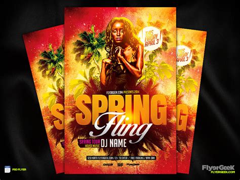 Spring Fling Flyer Template PSD by FlyerGeek on DeviantArt